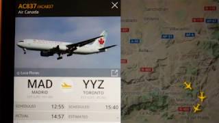 Breaking news on Air Canada flight AC837 from Madrid to Toronto. Serious technical problems (4k)