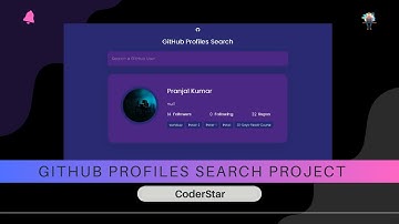 Github Profiles Search Project Using Html, Css, JavaScript