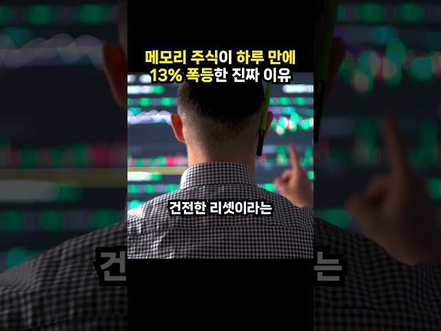 메모리 주식이 하루 만에 13% 폭등한 진짜 이유 (이슈딸깍)