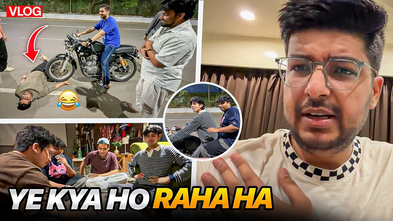 Ye Kya Ho Raha hai 😂 & Nakul's Bike reaction - Vlog
