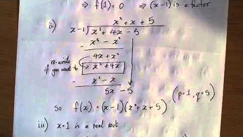Factor Theorem and Integration Examination Question