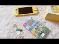 Nintendo Switch Lite unboxing + Animal Crossing intro 🌱✨