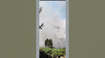 HELICOPTER Puts Out Fire 🚒 #shorts