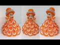 171) Ide Kreatif - how to decorate dolls using flannel || hias boneka || Doll decoration