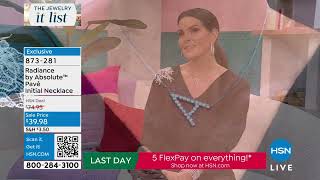 Radiance by Absolute Sterling Silver Pav Initial Necklace News