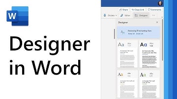 How to use Designer in Microsoft Word