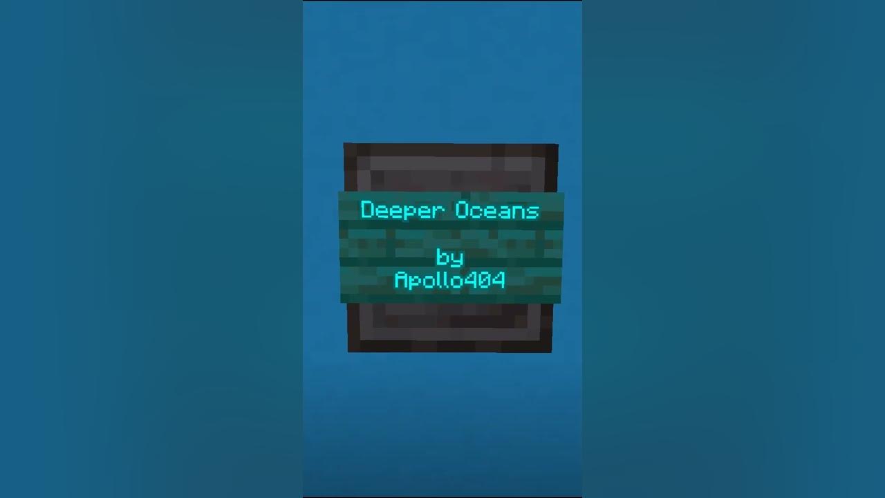 Minecraft datapacks 1 19 deeper oceans short youtube