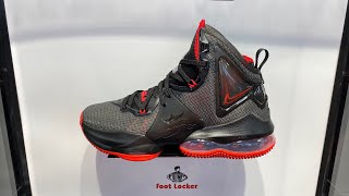 Nike LeBron 19 “Bred” Grade School Basketball Shoes (Black/Dark Grey/Red) - SKU: DD0418-011