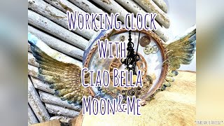Working clock with Ciao Bella Moon&Me collection (recycling) | echte Uhr aus Chipspackung gebastelt
