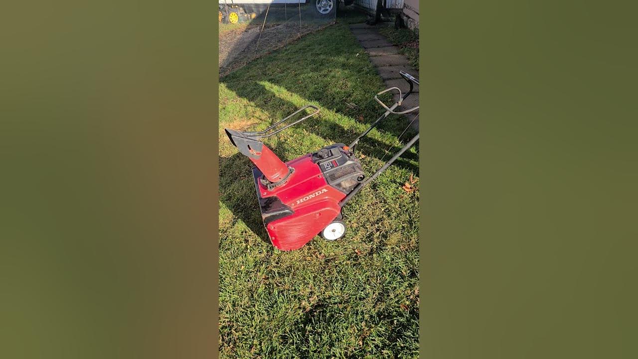 Honda HS621 Single Stage Snow Thrower Cold Start Up YouTube