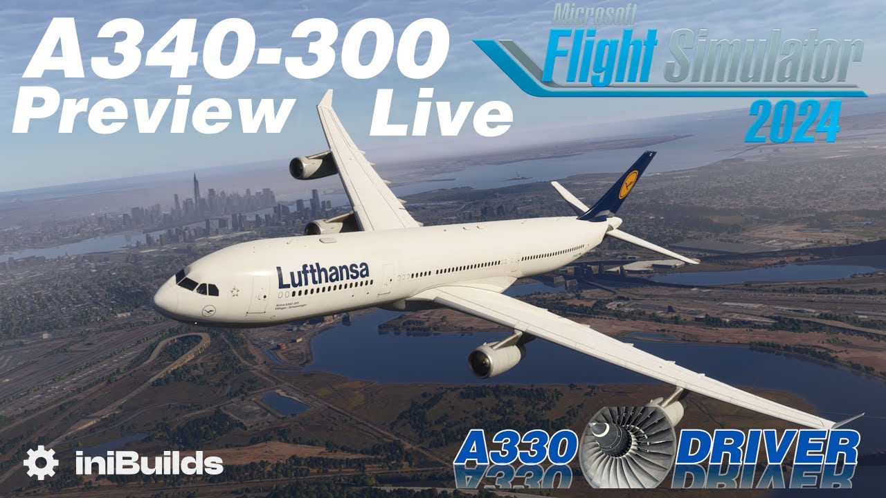 iniBuilds Airbus A340-300 | First Flight LIVE - Crossing the Atlantic | FRA-BOS | Real Airbus Pilot