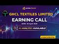 GHCL Textiles Limited | GHCLTEXTIL | Earning Call | Alfa Finder
