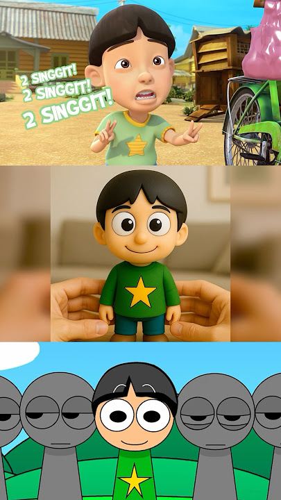 Incredibox Sprunki Upin & Ipin - MAIL but Action Figure VS CARTOON!