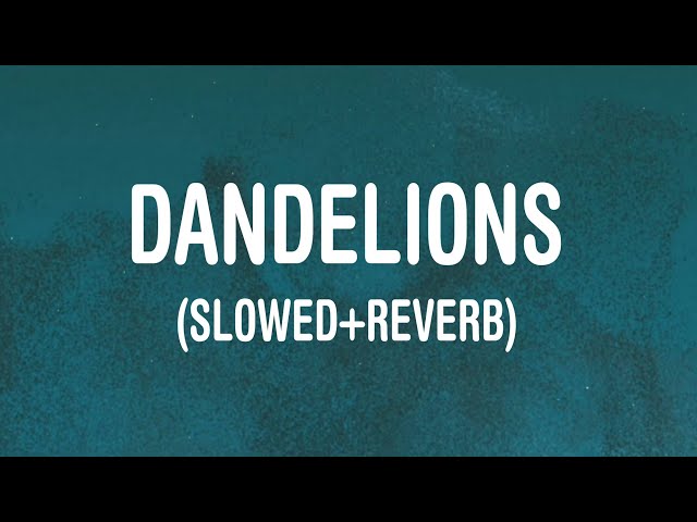Ruth B - Dandelions (Slowed + Reverb) (Lyrics)
