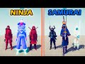 Ninja team vs samurai team  totally accurate battle simulator  tabs