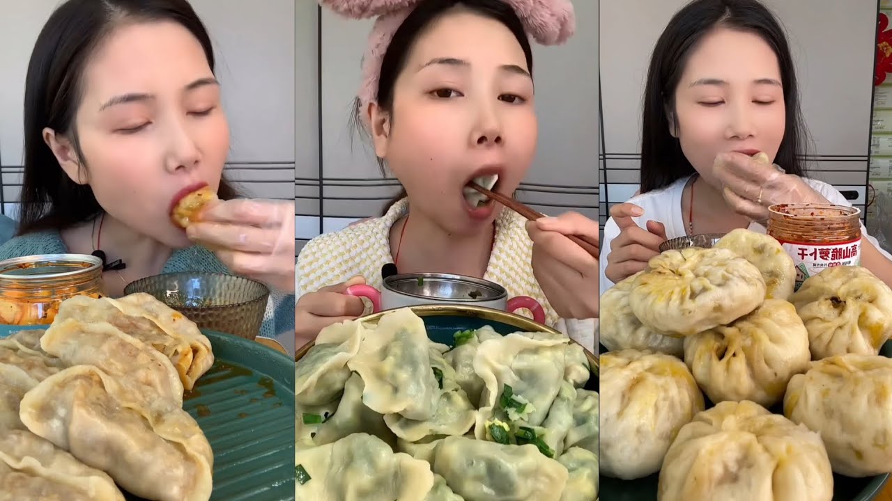 Korean Dumpling & Steamed Bun Mukbang ASMR 😋 | Juicy Mandu with Spicy Sauce