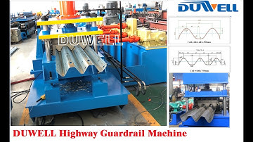 DUWELL highway guardrail machine : two or three waves guardrail making machine