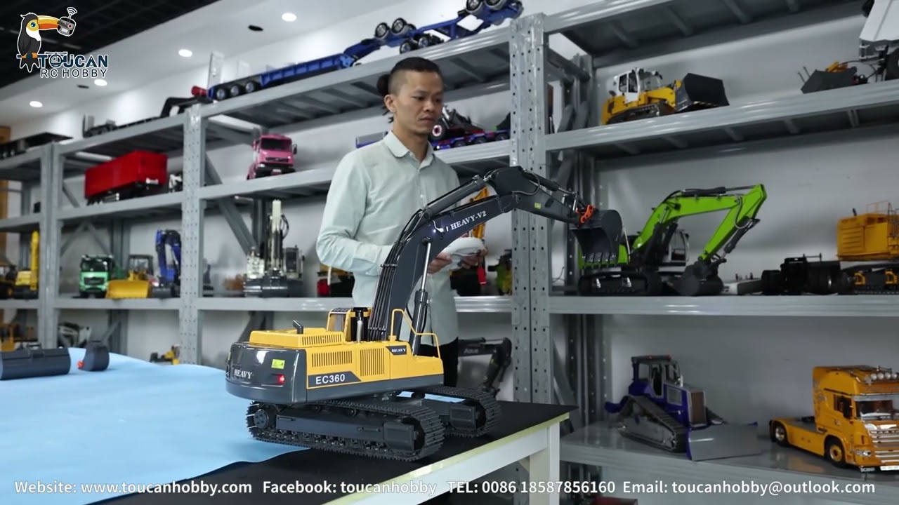 JDMODEL 1/14 Hydraulic Metal V2 RC Excavator , three bucket, bring it home to have fun😃