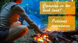 Camping on our Bush Land and Grilling Kangaroo over the Fire