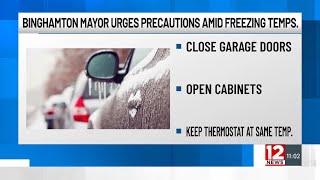 Binghamton Mayor Kraham shares tips to prevent frozen pipes as cold temperatures approach