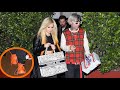 Avril Lavigne Dons Neon Orange Streaks To Match Her Kicks At Giorgio Baldi