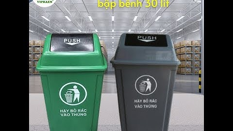 Thùng rác nhựa nắp bập bênh push / Thùng rác nhựa 60 lít / viphaen.com