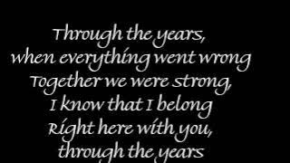 Through The Years by Kenny Rogers w / Lyrics