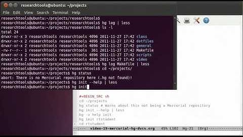 RT 2011: Screencast 19 - Mercurial (hg) distributed version control