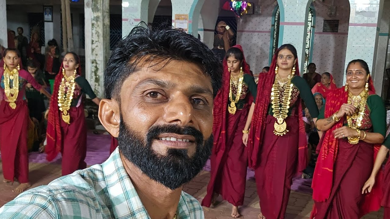 સાસ બહુ પુષ્પા અને હિનલ એક સાથે ટ્રેડિશનલ રાસ માં 7 મુ નોરતુ ગામ સીમર 