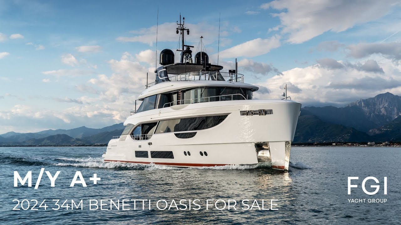 M/Y A+ - 34m Benetti Oasis Yacht For Sale