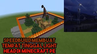 Speedbuild membuat tempat tinggal Light head di minecraft pe screenshot 4