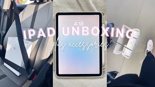 IPAD AIR UNBOXING! ipad air + apple pencil + case + screen protector