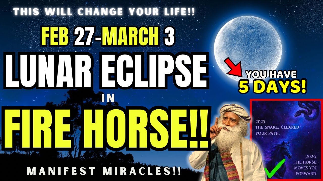 ✅Огненный Конь 2026 + Полное лунное затмение 3 марта 🔥 Это изменит ВСЁ ДЛЯ ВАС!! Полнолуние в Деве