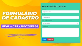 Como criar um Formulário de Contato responsivo com HTML, CSS e BOOTSTRAP