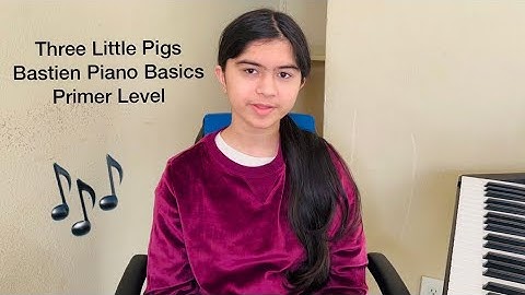 Three Little Pigs Bastien Piano Basics Primer Level Tutorial #kids #piano #pianotutorials