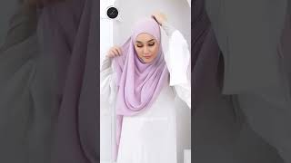 Tutorial Style Hijab Pakai Pashmina Ceruty Panjang Yang Simple #hijab #hijabstyle #tutorialhijab