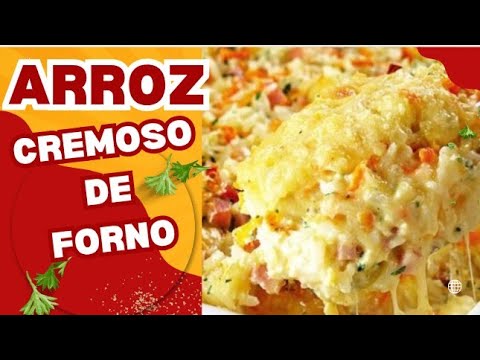 Arroz Cremoso de Forno | Receita Fácil, Rápida e Irresistível! 😋 #arrozdeforno