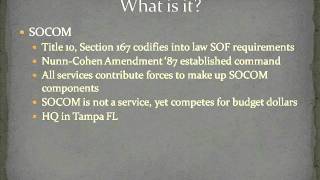 What is SOF?  (Special Operations Forces)