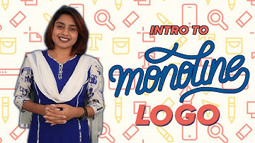 Learn how to make Mono line Badge Logo in Adobe Illustrator | UY Lab