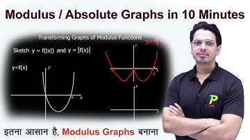 Modulus function / Absolute Value Function in 10 minutes | modulus function graph domain and range