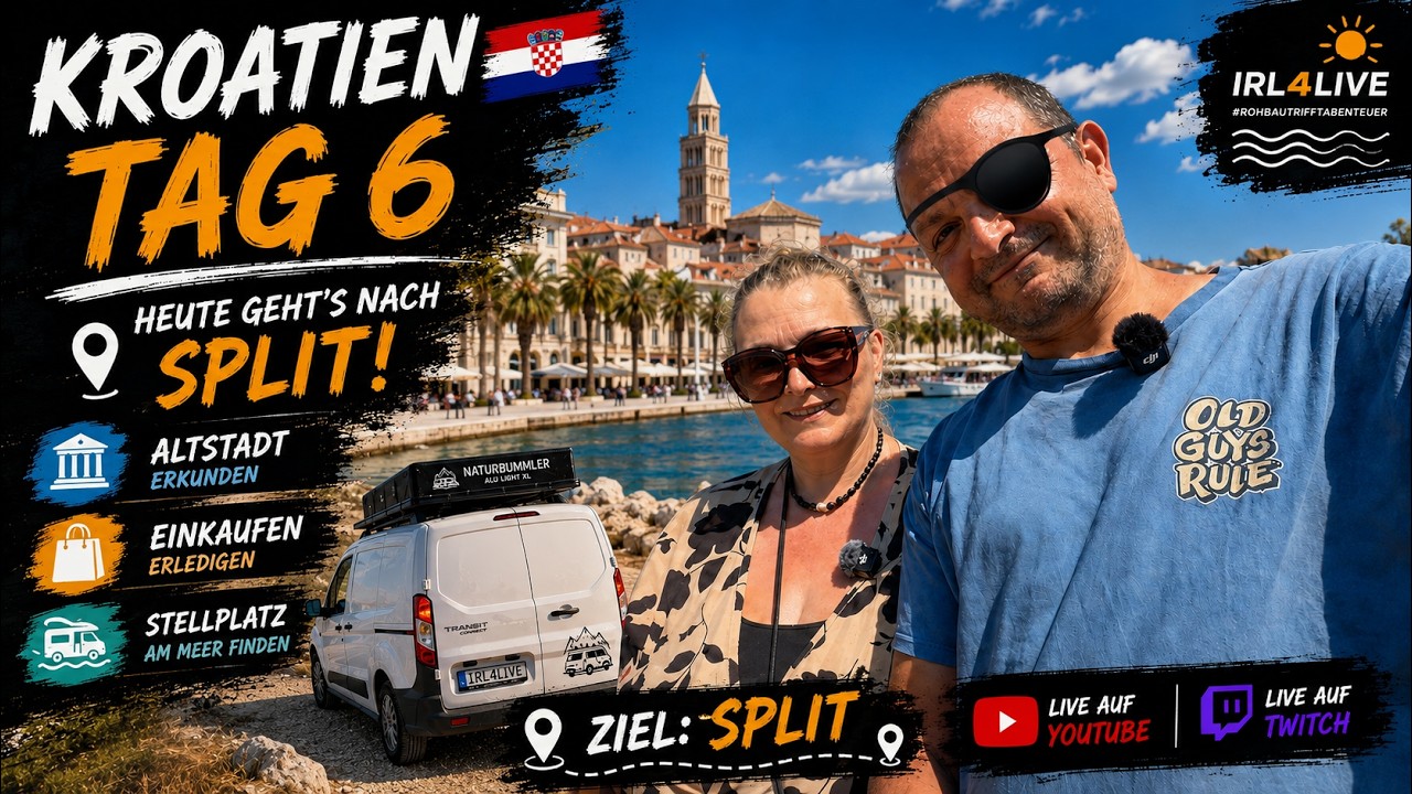🇭🇷 Kroatien Tag 6 🏛️ Split entdecken! Altstadt, Shopping & Stellplatz am Meer 🌊