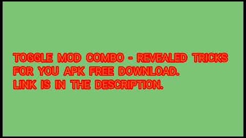Mini Militia Toggle Mod Combo - Revealed Tricks For You APK Free Download Link Is In The Description
