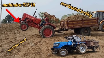JCB 3dx machine|loading mud in Mahindra yuvo 475 Di- 42 Rx for tractor video and|जेसीबी की खुदाई