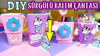 Ayarlanabi̇li̇r Kalem Çantasi Fi̇ki̇rleri̇ - Okula Dönüş Hi̇leleri̇ - Kendi̇n Yap Unicorn Ve Donut Kalemlik