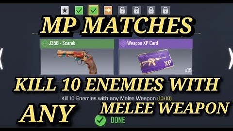 Kill 10 Enemies with any Melee Weapon || Call Of Duty Mobile || Task Complete