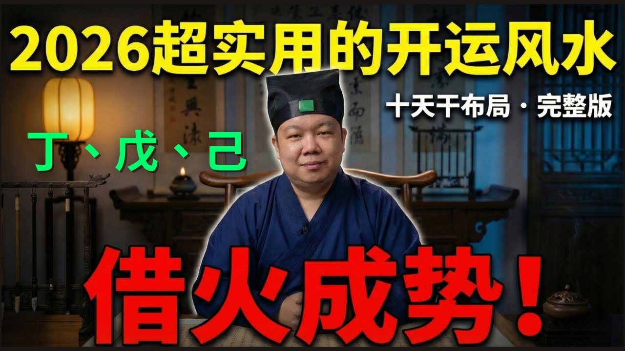 【字幕】丙午之火究竟要燒到哪裏？2026超簡超實用的風水開運，「借火成勢」布局全攻略（丁火、戊土、己土）