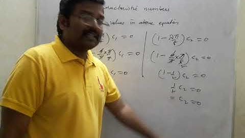 Characteristics number and Eigen function