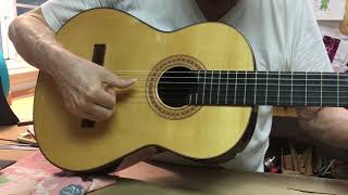 Tom Blackshear Guitar Builder 1987 Manuel Reyes Style Guitar, 2nd string adjustment