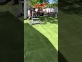 Sand Infill Process Synthetic Turf Installation Royal 40 High Density