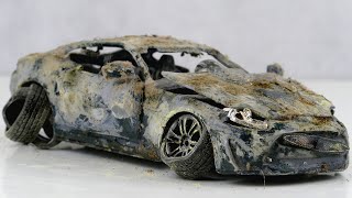 Restoration abandoned Jaguar XKR S rebuilding a Wrecked Model Car
